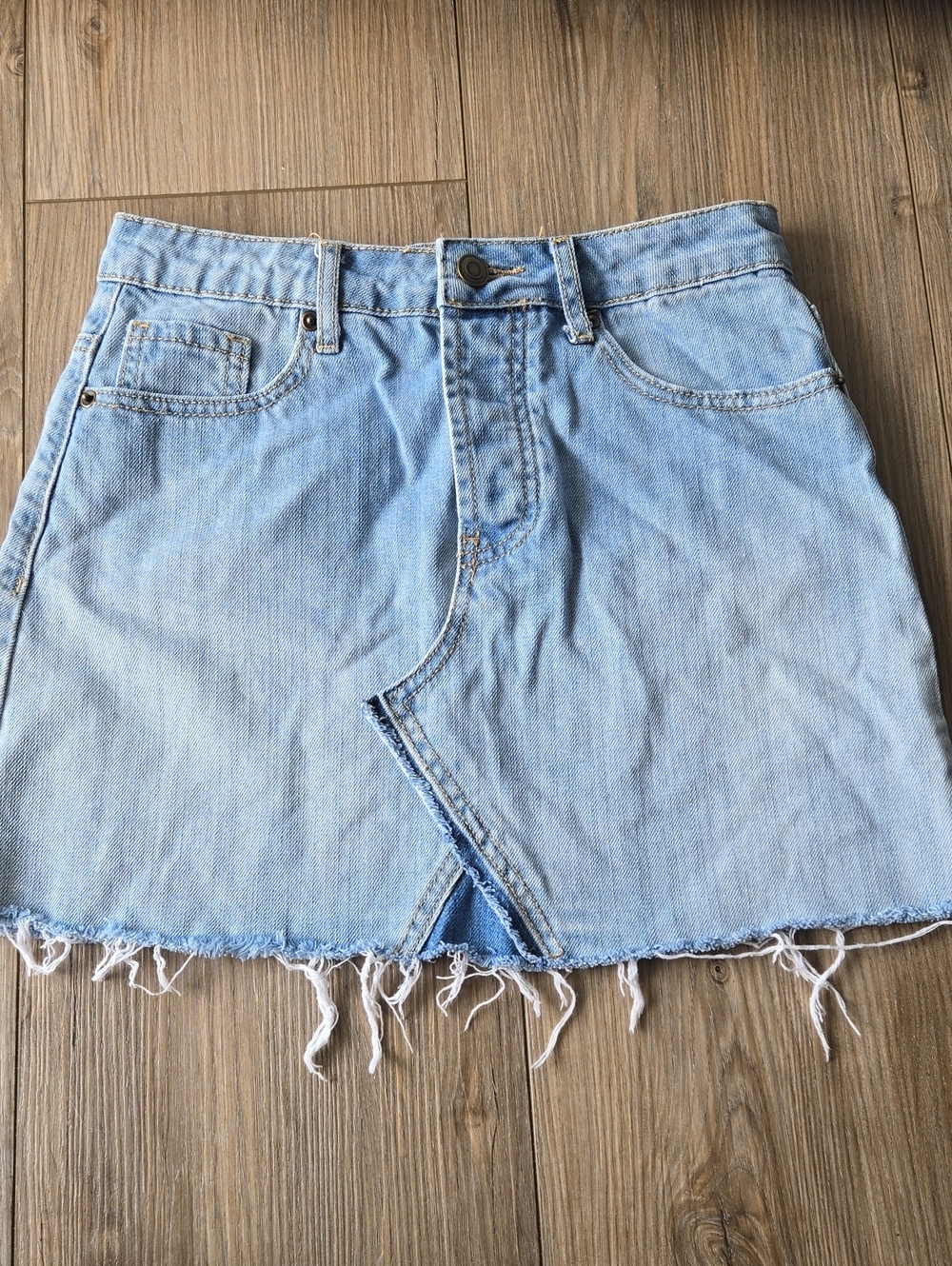 Forever 21 Blue Jean Mini Skirt